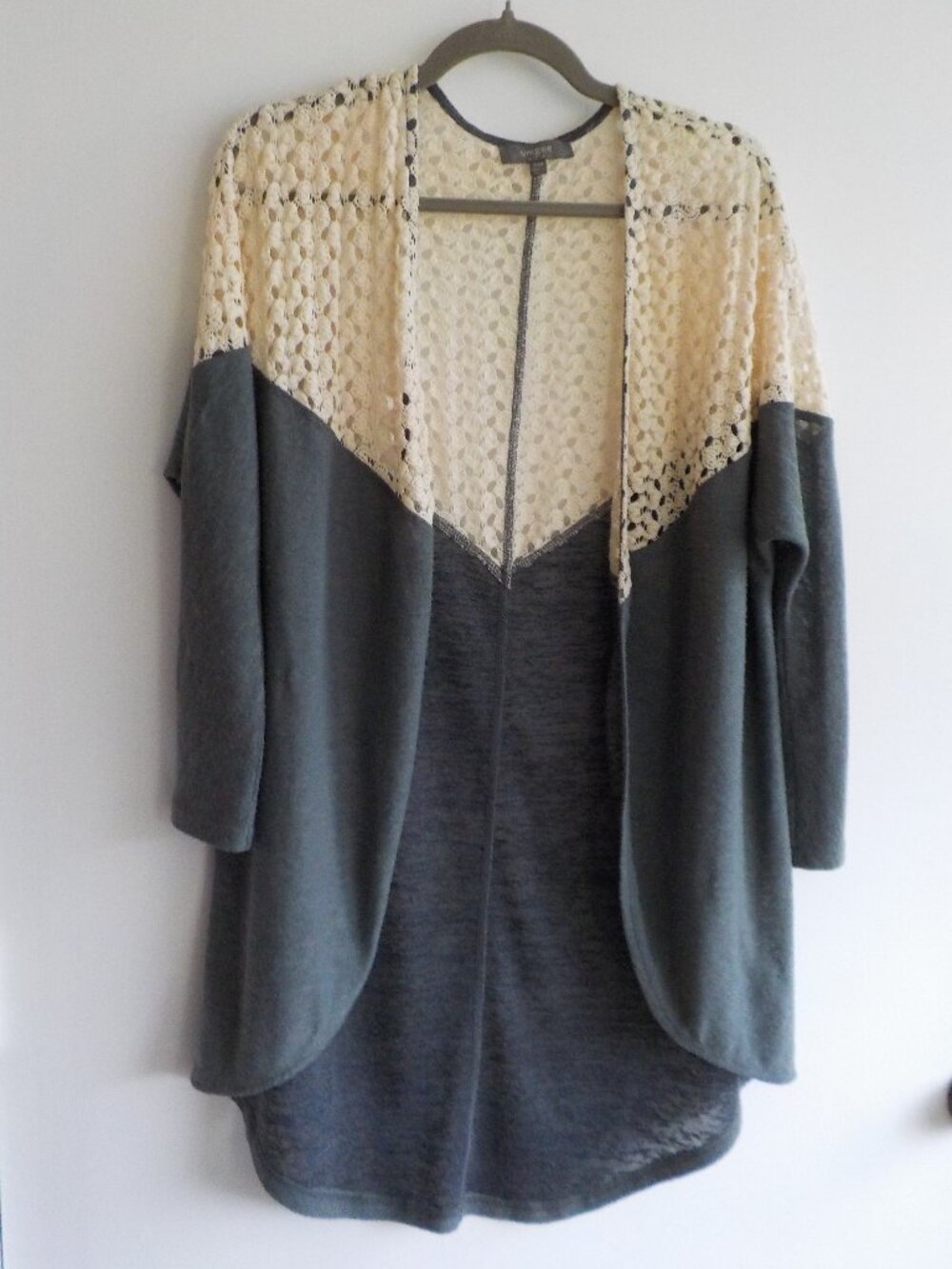 Umgee Sweater - Small Medium - Grey Long Lace (2519)